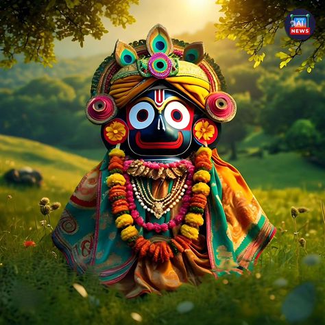 Hey Mahabahu 🙌❤️ Lord Jagannath in Ai 🫶 . . Edited by @apankaainews @ranjanow__ 💯 Shri Ganesh Images, Lord Jagannath, Shri Ganesh, Ganesh Images, Kali Goddess, Hand Painting Art, Hand Painting, Painting Art, Beautiful Flowers