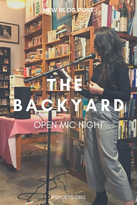 NEW BLOG POST! We co-hosted The Backyard Poetry + Music Open Mic last Sunday night at Sideshow Books. Read our latest post for all the scoop! #openmicpoetry #sideshowbooks #writing #blog #losangeles #indiebookstores #thingstodoinlosangeles #slampoetry #spokenword #poetry Open Mic Poetry, Open Mic Poetry Night, Poetry Night, Open Mic, White Hanging Light, Library Cafe, Lost Stars, Open Mic Night, Slam Poetry