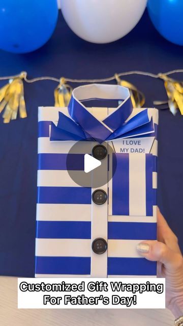 Felicia Pettit | CREATING PARTIES & GIFTS on Instagram: "Transform your Father’s Day gift into a stylish shirt with a bow tie and a special ‘I Love My Dad’ tag! Follow this easy tutorial for a unique and thoughtful presentation.
👔👇comment “Dad” for printable👇

A creative and stylish gift wrap that will surely impress Dad. Happy Father’s Day! 

#fathersday #fathersdaygifts #giftwrapping #giftwrappingideas #giftideas #gift" I Love My Dad, Stylish Shirt, Easy Tutorial, Stylish Gifts, My Dad, Happy Father, Stylish Shirts, Party Gifts, Gift Wrap