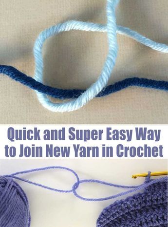 Quick and Super Easy Way to Join New Yarn in Crochet Joining Yarn Crochet, Joining Yarn, Change Colors In Crochet, Crochet Hack, Crochet Stitches Guide, Beginner Crochet Tutorial, Crochet Stitches Video, Beginner Crochet Projects, Crochet Lessons