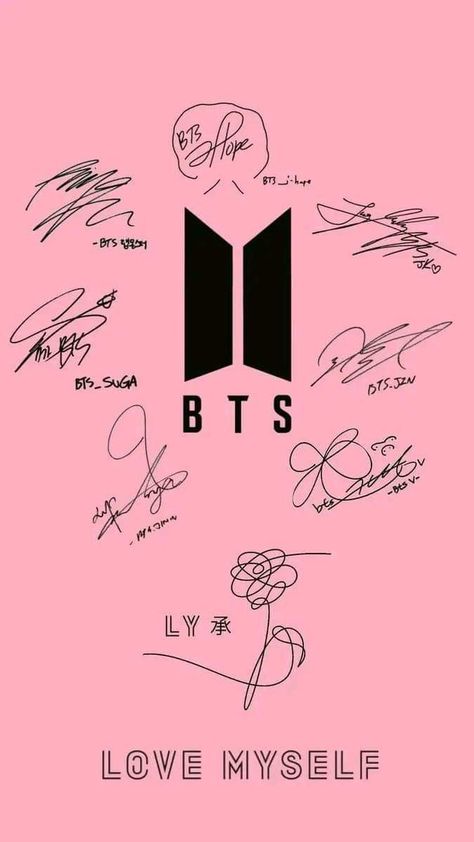 Bts Autograph, Bts Sign, Bts Signatures, Ancient Art Tattoo, Iphone Wallpaper Bts, Bts Name, Wallpaper Bts, Poster Room, Cute Flower Wallpapers