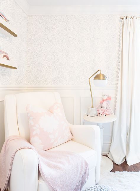 Kids Bathroom Girls, Blush Nursery, Pink Girl Room, Babe Cave, Girl Nursery Room, Shared Bedroom, Baby Inspiration, Baby Rooms, Beautiful Nursery