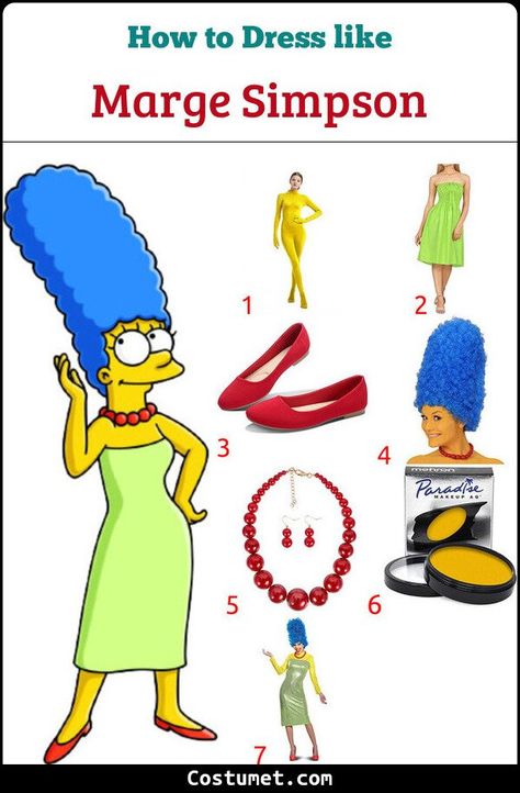 Halloween Costumes Marge Simpson Costume, Marge Halloween Costume, The Simpsons Costumes Diy, The Simpson Halloween Costume, The Simpson Costume, Halloween Costumes Marge Simpson, Marg Simpson Costume Halloween, The Simpsons Halloween Costume, Diy Simpsons Costumes