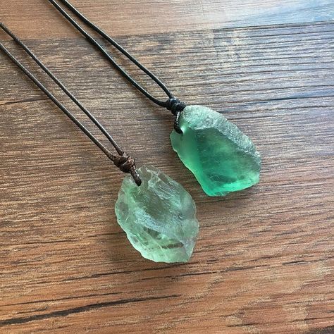 Raw Fluorite Necklace Bohemian Necklace Boho Jewellery | Etsy Necklaces Photography, Fluorite Jewelry, Raw Fluorite, Sun And Moon Necklace, Fluorite Necklace, Stone Necklaces, Boho Jewellery, Quartz Crystal Pendant, Green Fluorite