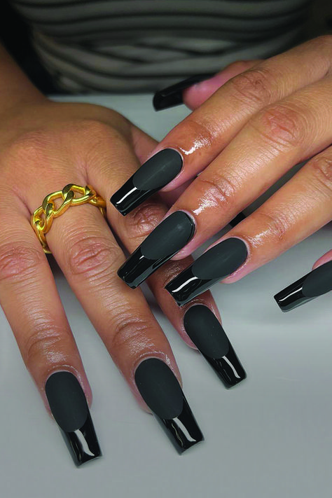 For an eye-catching yet simple and chic spin on top coats, the matte and glossy combo is a unique trend that can't be missed. From intricate designs to alternating glossy and matte nails, the look is anything but dull and can liven up any simple and classic manicure. #mattemanicure #glossnails Textured Nails, Classic Manicure, Glossy Nails, Classic Nails, Latest Trend, Fire Nails, Chic Nails, Matte Nails, Nail Inspo