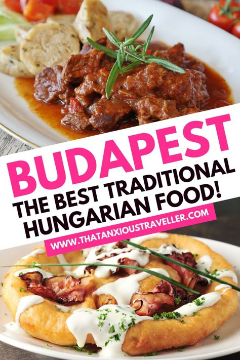 The Best Goulash, Visiting Budapest, Best Goulash, Budapest Food, Cottage Cheese Pasta, Hungarian Dishes, Hungarian Desserts, Hungarian Cuisine, Hungarian Food