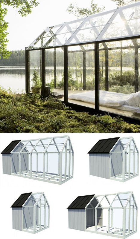 Serre Diy, Greenhouse Shed, Wooden Greenhouses, Backyard Greenhouse, Greenhouse Plans, Diy Greenhouse, Garden Greenhouse, Island House, Glass House