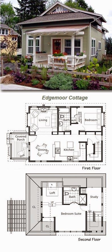 Cottage Plans, A Small House, Tiny Home Ideas, Sims Houses, Cottage Plan, Small Cottage, Tiny Spaces, Retirement Home, House Blueprints