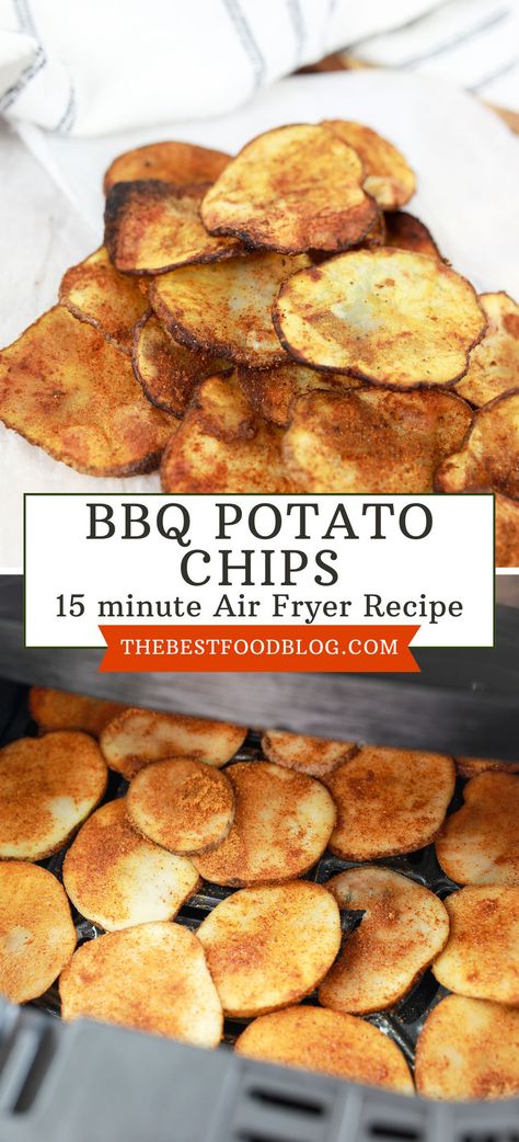 DIY Barbecue Potato Chips elevate plain potato chips with a flavorful, homemade barbecue seasoning blend. Homemade Chips Fried, Homemade Potato Chip Seasoning, Air Fryer Potato Chips Easy, Homemade Chips In Air Fryer, Potato Chips In Air Fryer, Bbq Potato Chips, Potato Chips Homemade, Air Fryer Chips, Air Fryer Potato Chips