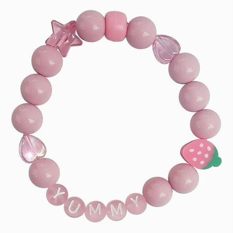 Accesorio de fresa rosa Pink Strawberry accesorie bracelet cutecore Cutecore Accessories Png, Cutecore Items, Cutecore Accessories, Kawaii Board, Accessories Png, Dream Items, Kandi Ideas, Bracelets To Make, Cute Core