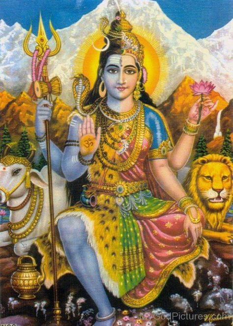 Ardhanarishvara Photo - God Pictures Ardhanarishvara Shiva Shakti, Shiva Shankara, Namah Shivaya, Aadi Shakti, Shiva Parvati Images, Lord Hanuman Wallpapers, Lord Shiva Family, Shiva Photos, Lord Murugan