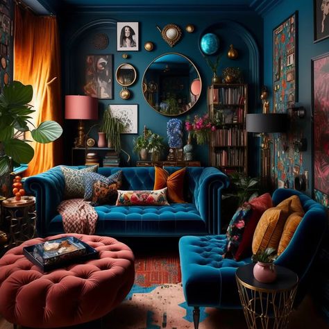 Just because you’re a maximalist doesn’t mean you can’t declutter. If something isn’t serving a purpose or making you happy, it’s okay to let it go. Vintage Maximalist Decor, Korean Bedroom, Maximalist Living Room, Maximalist Interior Design, Maximalist Interior, Eclectic Living Room, Maximalist Decor, Apartment Decor Inspiration, Home Cinema