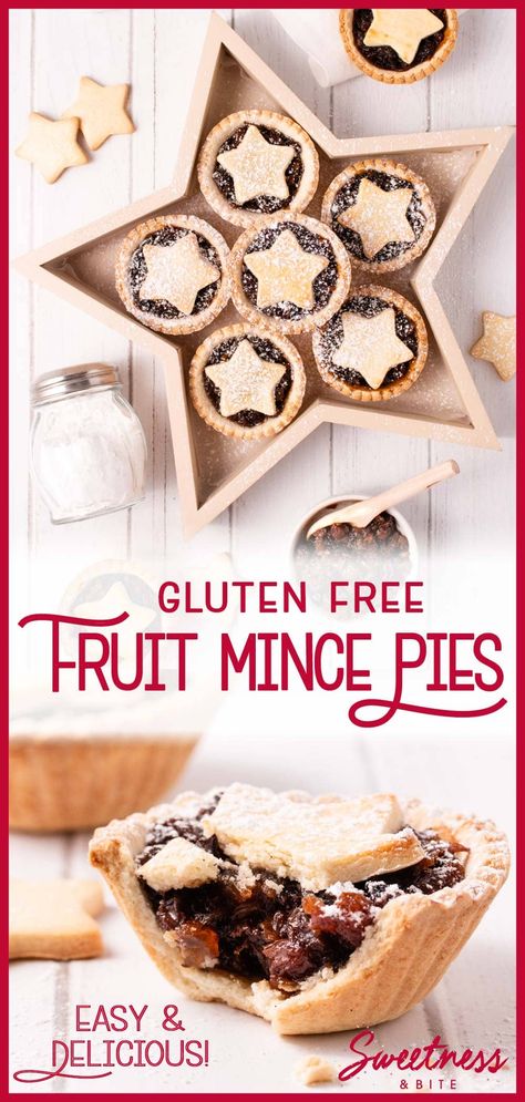 These delicious gluten free mince pies are made with a super easy dough that gives you melt-in-the-mouth cases, packed with traditional flavour from homemade or store-bought fruit mince. The perfect Christmas treat! Gluten Free Mince Pies, Pies Easy, Fruit Mince Pies, Easy Dough, Mince Pie Recipe, Gf Baking, Gluten Free Christmas, Christmas Fruit, Free Fruit