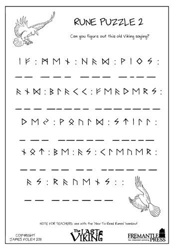 Some fun Rune worksheets at  the bottom of the page Viking Activities For Kids, Viking Activities, Vikings Ks2, Viking Runes Alphabet, Vikings For Kids, Puzzle Worksheet, Norway Viking, Viking Quotes, Norse Myth