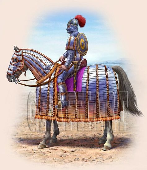 Medieval Roman cataphract Roman Cataphract, Byzantine Cataphract, Byzantine Army, Late Period, Historical Warriors, Eastern Roman, Ancient Warfare, Historical Armor, Early Middle Ages