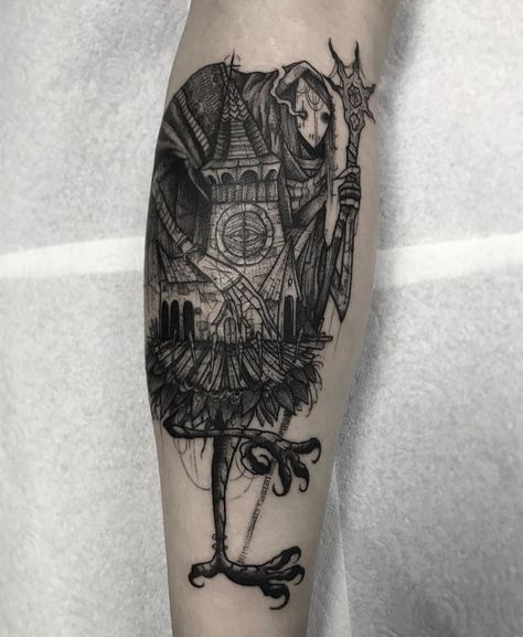 — Baba Yaga — - - - done @theabbeytattoo Last time I was with them! I’ll be there this week and have space to tattoo so come at me!! - - -… Hag Tattoo, Baba Yaga House Tattoo, Baba Yaga Tattoo, Baba Yaga House, Gothic Tattoos, House Tattoo, Gothic Tattoo, Baba Yaga, Home Tattoo