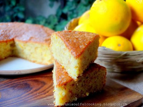 Orange Cake [Vegan] - One Green PlanetOne Green Planet Vegan Orange Cake Recipe, Vegan Orange Cake, Orange Cake Recipe, Vegan Cake Recipes, Cake Vegan, Allergy Friendly Recipes, Orange Cake, Vegan Dessert Recipes, Round Cake Pans