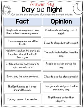 Day and Night Fact and Opinion Sort by LearnersoftheWorld | TpT Fact Vs Opinion, Commonly Misspelled Words, Life Skills Class, Improve Writing Skills, Misspelled Words, Reading Comprehension Strategies, Fact And Opinion, Essay Writing Skills, Writing Classes