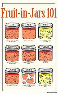 Fruit in jars Jam Vs Jelly, Fruit In Jars, Canning Food Preservation, Onion Jam, Jam And Jelly, Home Canning, Food Info, Jams & Jellies, Jam Recipes