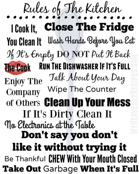 Free Kitchen Rules Printable Kitchen Rules Printable, Washboard Decor, Kitchen Wall Art Diy, Kitchen Rules Sign, Kitchen Clipart, Office Quotes Funny, My Kitchen Rules, Kitchen Rules, Kitchen Quotes