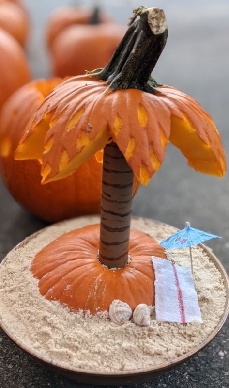 Tree Pumpkin Carving, Pumpkin Carving Idea, Pumpkin Carving Pattern, Decorated Pumpkins, Beach Decor Ideas, Pumkin Carving, Carving Templates, Coastal Fall, Creative Pumpkin Carving