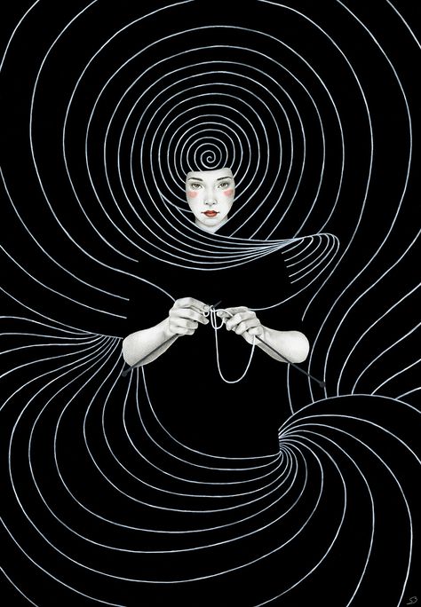 B&W on Behance Sofia Bonati, Sky Tv, Black And White Illustration, Watercolor And Ink, Labyrinth, Collage Art, Digital Illustration, Art Inspo, Sofia