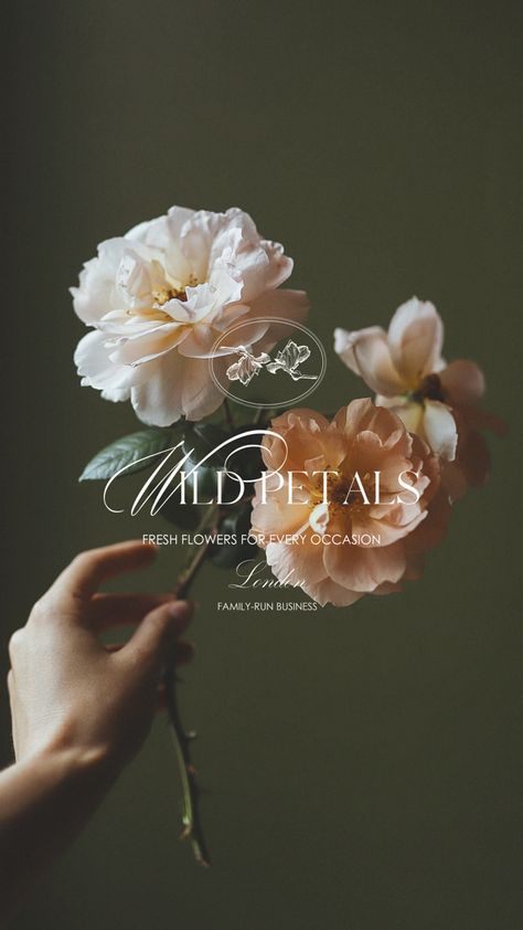 Floral Logo Design Ideas Brand Identity, Luxury Branding Design Visual Identity, Floral Branding Design, Flower Branding Design, Royal Branding, Brand Image Design, Luxury Brand Logos, Flower Shop Logo Design, Heavenly Design