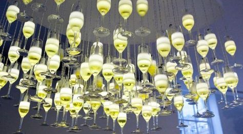 Glorious Champagne Chandelier, Wine Glass Chandelier, Wine Tasting Events, French Theme, Event Inspiration, Family Rooms, Champagne Flutes, In Peace, Flutes