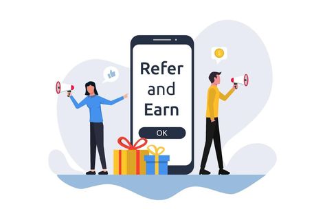 Refer And Earn Design, Strategy Illustration, Refer And Earn, Instant Cash Loans, Wish App, Business Partnership, Earn Free Money, Play Money & Banking, Happy Navratri Images