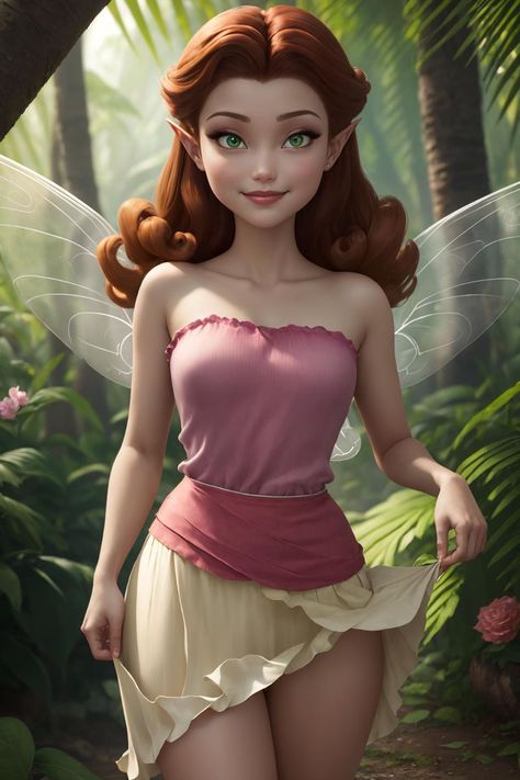 Elves Female Beautiful, Tinker Bell Fairies, Disney Anime Style, Tinkerbell Pictures, Tinkerbell And Friends, Tinkerbell Fairies, Disney Princess Fan Art, Dark Disney, Fairy Pictures