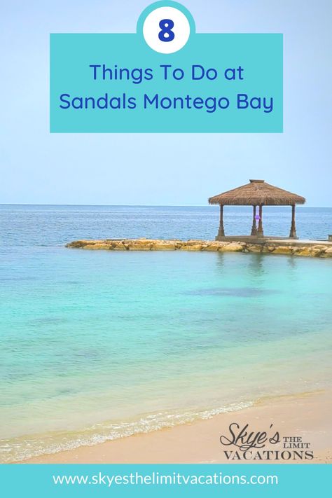 Sandals Montego Bay, located in Jamaica, is an all-inclusive resort for adults only. Sandals Montego Bay Jamaica, Jamaica All Inclusive, Sandals Montego Bay, Sandals Resort, Jamaica Outfits, Beaches Resorts, Beach Cove, Montego Bay Jamaica, Overwater Bungalows