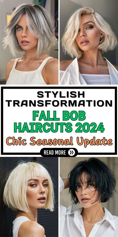 The stacked bob is one of the most popular fall bob haircuts 2024 for women. This cut gives volume at the back, making it perfect for curly or wavy hair. The short stacked variation is ideal for those who want a low-maintenance yet stylish look. Whether you choose brown, blonde, or brunette, this cut will keep you looking chic throughout the season. Modern Bangs, Fall Bob, Soft Bob, Women's Short Haircuts, Blonde Or Brunette, Haircuts 2024, Classic Pixie, Soft Bangs, Textured Bangs