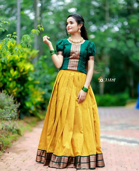 Parkar Polka For Women, Pattupavada Blouse Designs For Women, Pattupavada Blouse Designs, Pattu Pavadai Designs Women, Pattupavada For Women, Pattu Pavadai Blouse Designs, Parkar Polka, Pavadai Sattai Designs, Onam Dress