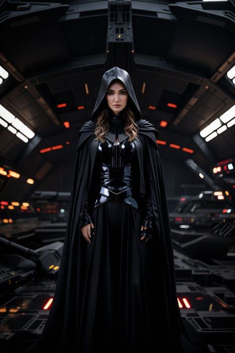 Female Darth Vader Costume, Female Darth Vader, Vader Redesign, Darth Vader Redesign, Darth Vader Outfit, Darth Vader Armor, Female Sith, Female Jedi, Jedi Outfit