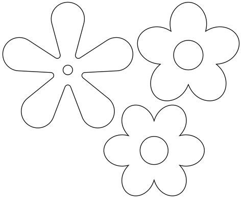 Diy Flower Template, Flower Templates Printable Free, Homemade Flowers, Flower Border Clipart, 5 Petal Flower, Christmas Colouring Pages, Felt Flowers Patterns, Flower Templates Printable, Shape Coloring Pages