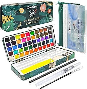 Metallic Watercolor, Travel Watercolor, Sketching Pencil, Water Brush Pen, Watercolor Travel, Natural Sponge, Watercolor Kit, Water Brush, Watercolor Paint Set