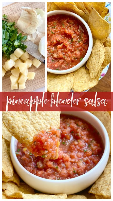 Pineapple Blender Salsa Relish Recipes Easy, Pineapple Salsa Canning Recipe, Easy Fresh Salsa, Potluck Food Ideas, Salsa Canning Recipes, Salsa Nachos, Blender Salsa, Pineapple Salsa Recipe, Potluck Food