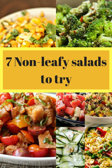 Salads of all sorts make a great side dish for just about any meal. Here are seven non-leafy salads worth adding to your recipe repertoire. Leafy Salad Recipes, Leafy Salads, Leafy Salad, Thrifty Living, Type Of Person, Foods To Eat, Salad Dressing, Tomato Salsa, Soup And Salad