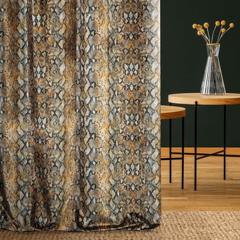 Gold Velvet Curtains, Bespoke Curtains, How To Make A Roman Blind, Animal Print Curtains, Print Curtains, Wide Curtains, Pleat Curtains, Luxury Curtains, Eyelet Curtains