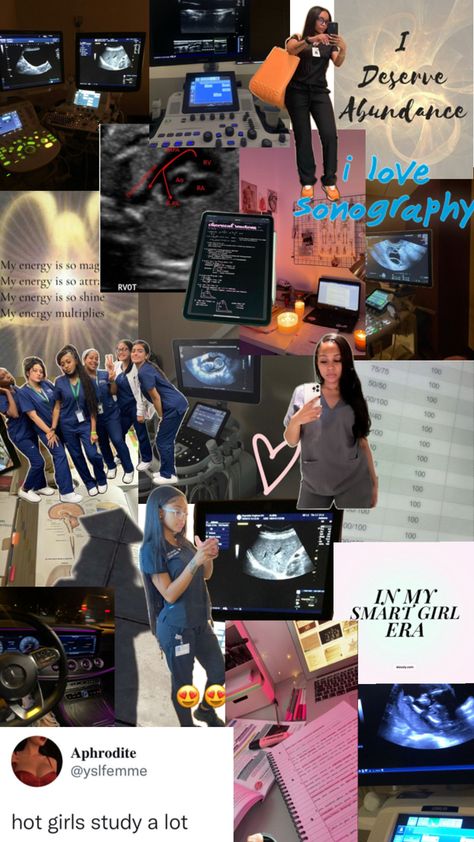 Obgyn Sonographer, Surgical Tech Aesthetic, Ultrasound Aesthetic, Sonography Aesthetic, Ultrasound Technician School, Goal Manifestation, Diagnostic Medical Sonography Student, Nursing School Supplies, Sonography Student