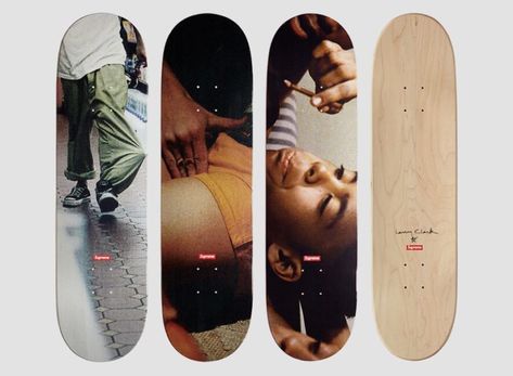 Skateboard Decks Aesthetic, Supreme Skateboard, Skateboard Room, Drunk Cat, Larry Clark, Skateboard Deck Art, Skate Decks, Skateboard Art, Photo Projects