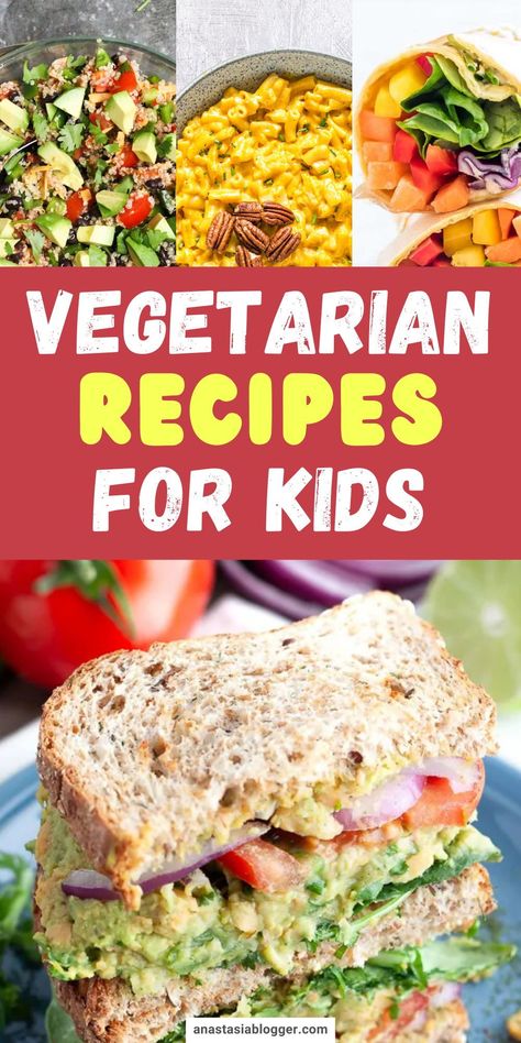 Making your children eat their vegetables is probably one of the toughest challenges a parent has. I have here 15 delicious vegetarian recipes your kids will approve of! #vegetarian #vegan Vegetarian Picky Eater, Easy Vegetarian Dinner For Kids, Kid Vegetarian Lunch Ideas, Plant Based For Picky Eaters, Recipes Picky Eaters, Vegetarian Recipes For Kids, Vegan Chilli Recipe, Avocado Sandwich Recipes, Kid Friendly Vegetarian Recipes