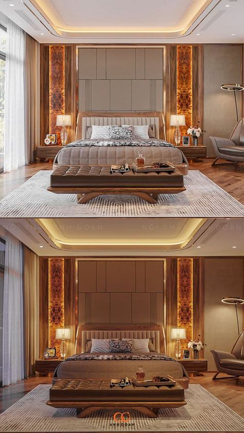 Best Home Interior Columns Designs - Beautiful Pillar Ideas - Home Decor Bedback Design, Interior Column Design, Modern Bedroom Furniture Sets, Bed Design Ideas, Interior Columns, Stylish Bedroom Design, Small House Interior Design, Pallet Bed, Wooden Bed Design