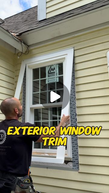 Exterior Windows Trim, Diy Exterior Window Trim, Pvc Window Trim, Outdoor Window Trim, Modern Window Trim, Exterior Window Trim Ideas, Wood Window Trim, Exterior Window Trim, Diy Window Trim