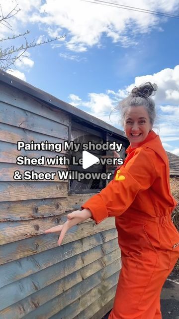 Mrs Clare Hooper on Instagram: "**Part 2: Shed Rehab! **  The roof may have needed a DIY fix last time, but this weekend I’ve given this old well loved shed a makeover with leftover paint and some scrap wood ✨ (So far, just nails & plastic trim needed!)  The weather isn’t cooperating, but I’m determined to finish!  Help needed though! My plastic window keeps getting blown out by the wind any suggestions for a cheap cheap more permanent window solution?  Oh But wait, you’re gonna love this there’s more!  In the next update, I’ve roped in my wonderful Czech daughter-in-law to help paint some traditional Slavic folk art on the shed!   We can’t wait to get our brushes out & show you how it turns out.   Clare XO 👩‍🎨  #shedlife #diyproject #upcycle #gardentools #helpaDIYer" Painting A Shed Ideas, Shed Makeover Exterior Before After, Old Shed Makeover Ideas, Slavic Folk Art, Painted Shed, Shed Windows, Shed Makeover, Old Well, Help Needed