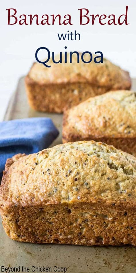 Quinoa Bread, Recipes Banana, Banana Bread Recipe Moist, High Protein Desserts, Food Bread, Extra Protein, Cloud Bread, Protein Desserts, Ripe Bananas