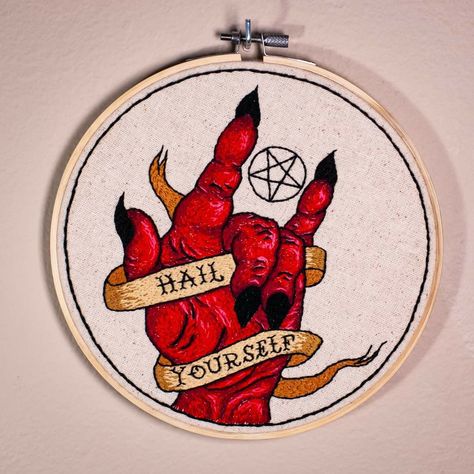 Hail Yourself, Machine Embroidery, Embroidery