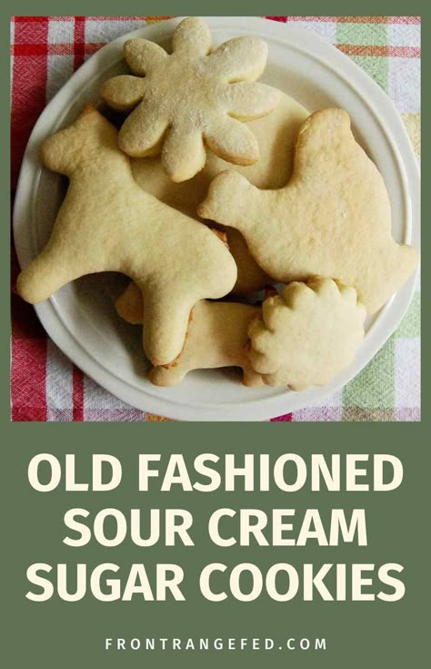 Old Fashioned Sour Cream Sugar Cookies Sugar Cookie Sour Cream Recipe, Sour Cream Sugar Cookies With Nutmeg, Sour Cream Christmas Cutout Cookies, Soft Sugar Cookies With Sour Cream, Old Fashion Sour Cream Cookies, Old Fashioned Sugar Cookies Grandmothers, Cream Of Tartar Sugar Cookies, Sugar Cookie Recipe With Sour Cream, Sugar Cookie With Sour Cream