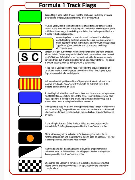 Formula 1 Information, F1 Flags Meaning, F1 Knowledge, F1 Explained, F1 Flags, F1 Journal, Formula 1 Track, F1 Track, F1 Aesthetic