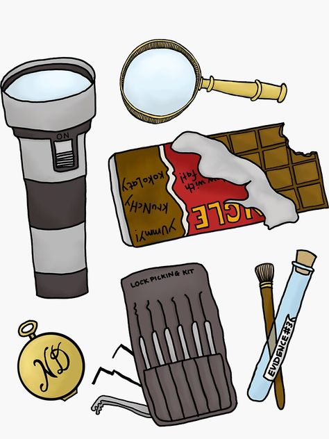 Detective Kit, Spy Kids Party, Steampunk Character, Book 2023, Acrylic Drawing, Detective Aesthetic, Lock Picking, Safe House, Career Fields